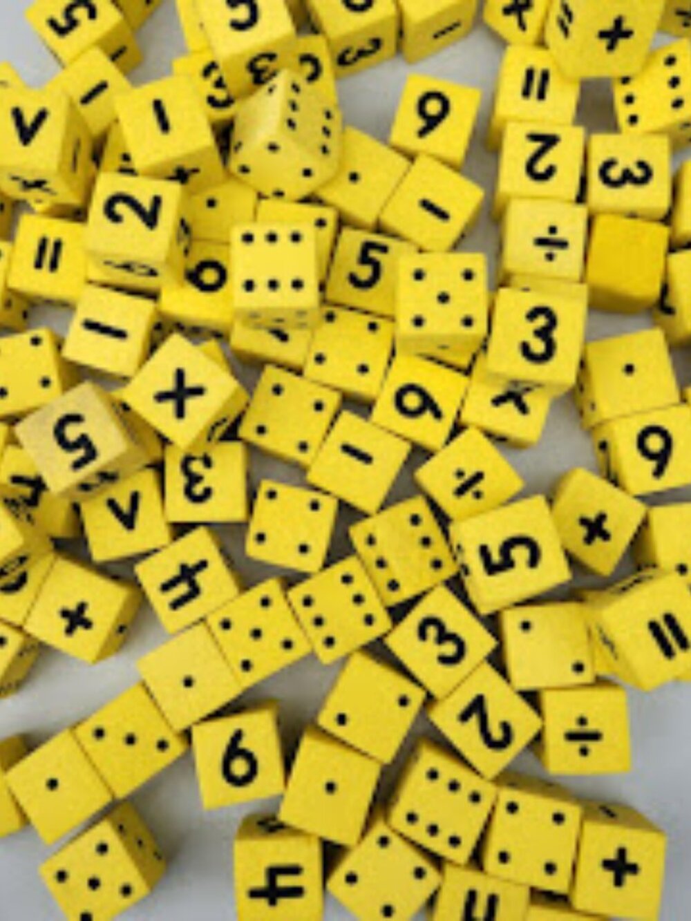 Koplow Games Foam Spot & Number Dice Yellow Math Mathematics Manipulatives Ideal - Picture 3 of 8